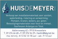 Verkoop van installatiematerialen voor sanitair - Huis de Meyer, Knesselare